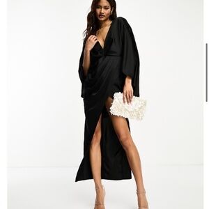 ASOS satin batwing midi